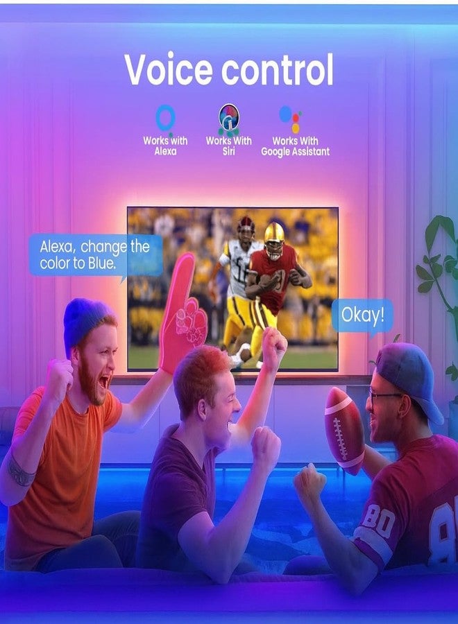 الجستو شريط إضاءة LED ذكي من جيستو بطول 10 أمتار بتقنية RGB مع محول طاقة | شريط إضاءة LED بطول 300 بوصة مع تحكم عبر تطبيق، متوافق مع أليكسا ومساعد جوجل | 16 مليون لون، مزامنة مع الموسيقى | إضاءة LED بتقنية واي فاي للأسقف وغرف النوم وديكورات ديوالي - Image 3